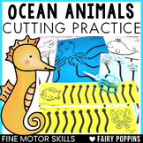 Ocean Animals Cutting Practice - Scissor Skills Worksheets