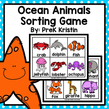 Preview of Ocean Animals Sorting Game