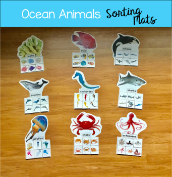 Ocean Animals Sorting Mats (W/Real Photos) by File Folder Heaven