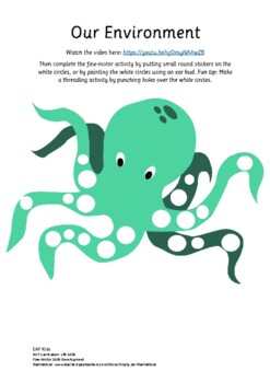 Preview of Ocean Animals Sticker Fun: Encouraging Fine-Motor Development