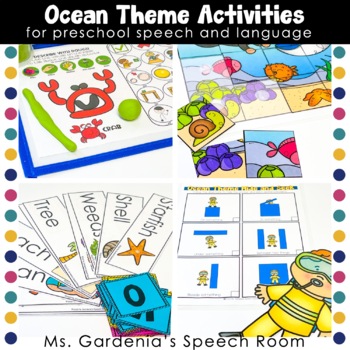 Preview of Ocean Animals Theme Preschool