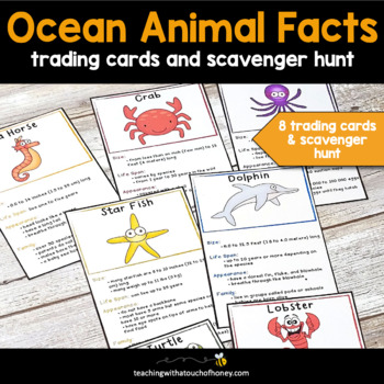 Preview of Ocean Animals - Trading Cards For Research and Report Writing