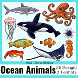 Ocean Animals Under the Sea Clip Art for Personal and Comm
