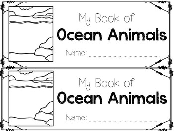Preview of Ocean Animals Vocabulary Booklet