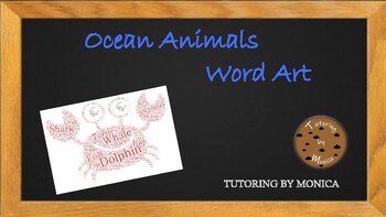 Preview of Ocean Animals Word Art