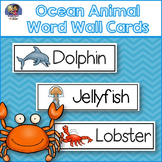 Ocean Animals Word Wall Cards