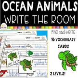 Ocean Animals Write the Room | Sensory Bin Activity