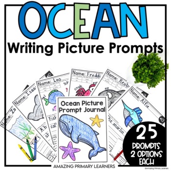 Ocean Animals Writing Picture Prompts Pages Journal Labeling Activities