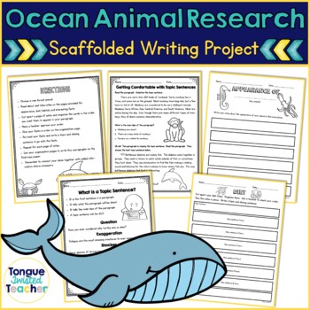 Preview of Ocean Sea Animals Research Writing Project