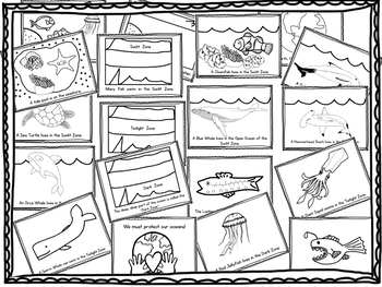 Download Ocean Animals and Their Zones Let's Make a Book For Little Kids by KinderKay