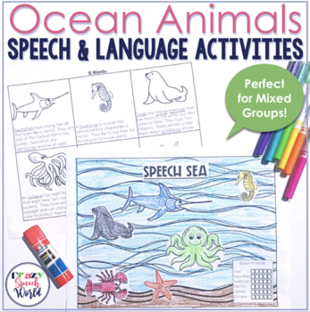 Preview of Ocean Animals Speech Therapy Activities for Mixed Groups