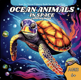 Ocean Animals in Space Coloring Page Printables