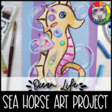Ocean Art Project, Sea Horse Art Lesson Activity for Elementary