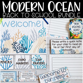 Preview of Ocean Back to School Bundle