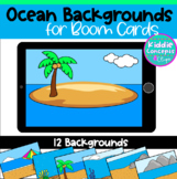 Ocean Backgrounds for Boom Cards™ - Digital Task Card Backgrounds