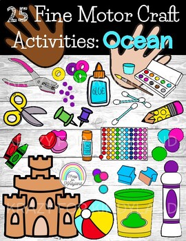 Preview of Ocean / Beach Craft Set - Fine Motor Activities - Summer - Occupational Therapy