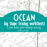 Ocean Tracing Pages for Prewriting Activities