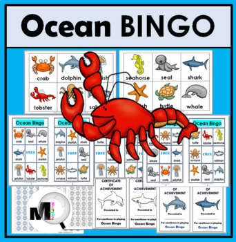 ocean preschool printables bingo
