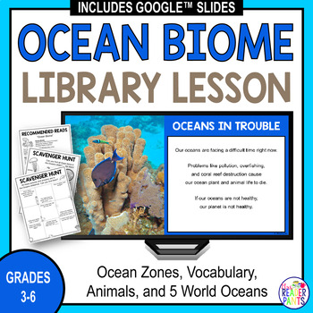 Preview of Ocean Biome Lesson - 5 Ocean Zones - Ocean Animals - World Oceans Day