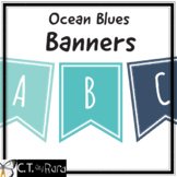 Classroom Decor | Ocean Blues Banners with White Letters