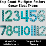 Ocean Blues Skip Counting Multiples Posters | Fact Fluency