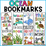 Ocean Bookmarks - Color Your Own Printable Bookmark Templa