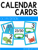 Ocean Calendar Cards | Ocean Themed Number Cards