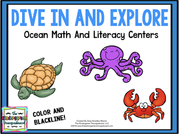 Preview of Ocean Math and Literacy Centers