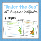 Ocean Certificates {Under the Sea}