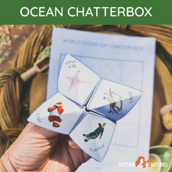 Preview of Ocean Chatterbox | Ocean Cootie Catcher | Ocean Chatter Box | Save our Oceans