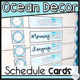 Ocean Classroom Decor Schedule Cards Editable - Calm Under