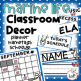 Ocean Classroom Theme - Teacher Planner Calendar, Schedule