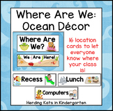 Ocean Classroom Theme Where Are We Signs