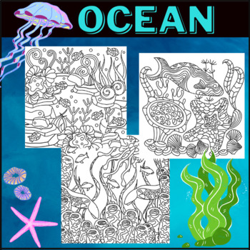 Underwater+Creatures+Coloring+Book+for+Adults+-+Ocean+and+Sea+Life