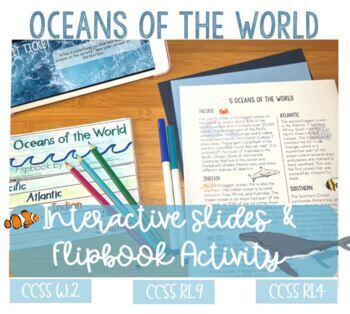 Preview of Ocean Conservation Interactive Slides and Oceans of the World Flipbook