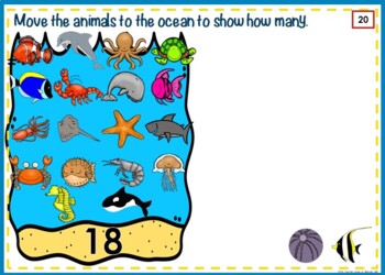 Ocean Counting How Many Animals Google Slides Numerals and Number Words