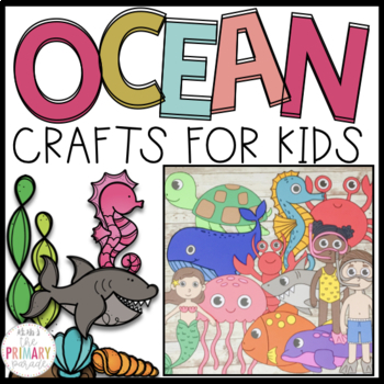 Preview of Ocean Crafts Bundle | Ocean Animal Crafts | Sea Crafts | Beach Crafts