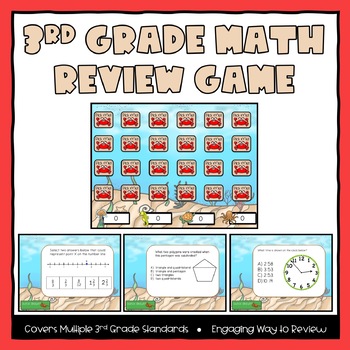 Preview of 3rd Grade Math Review Powerpoint Game