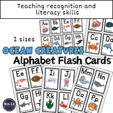Ocean Creatures..Alphabet Flash Cards...Classroom Decor