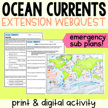 Preview of Ocean Currents Extension Webquest