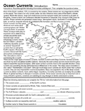 Ocean Currents - Introduction and Map Activity- Distance Learning