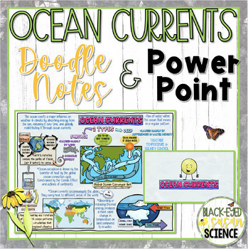 Preview of Ocean Currents Doodle Notes & Understanding Checkpoint + PowerPoint