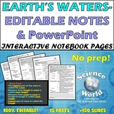 Ocean Currents Tides & Waves Unit Notes & Slides Bundle- E