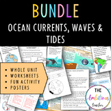 Ocean Currents, Waves & Tides BUNDLE | Unit, Worksheets, A