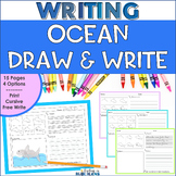 Ocean Directed Drawing Writing Prompts - Print and Cursive