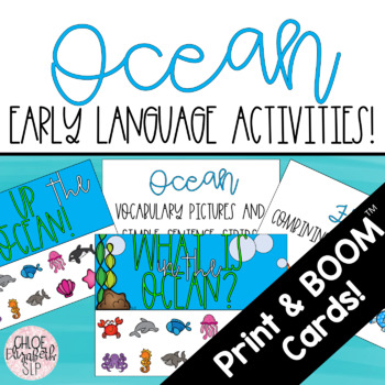 Preview of Ocean Early Language Activities! DIGITAL & PRINT!