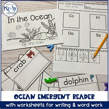 Preview of Ocean Emergent Reader with Differentiated Writing & Word Work