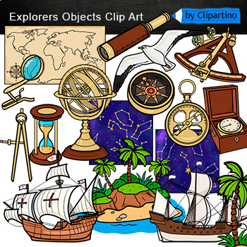 Preview of Ocean Explorers Clip Art/ Objects for Explorers/ Clipart commercial use