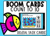 Ocean Fish Counting To 10 Number Matching Boom Cards™ Digital Task Cards FREEBIE