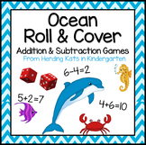 Ocean Fish Roll & Cover Addition & Subtraction Games